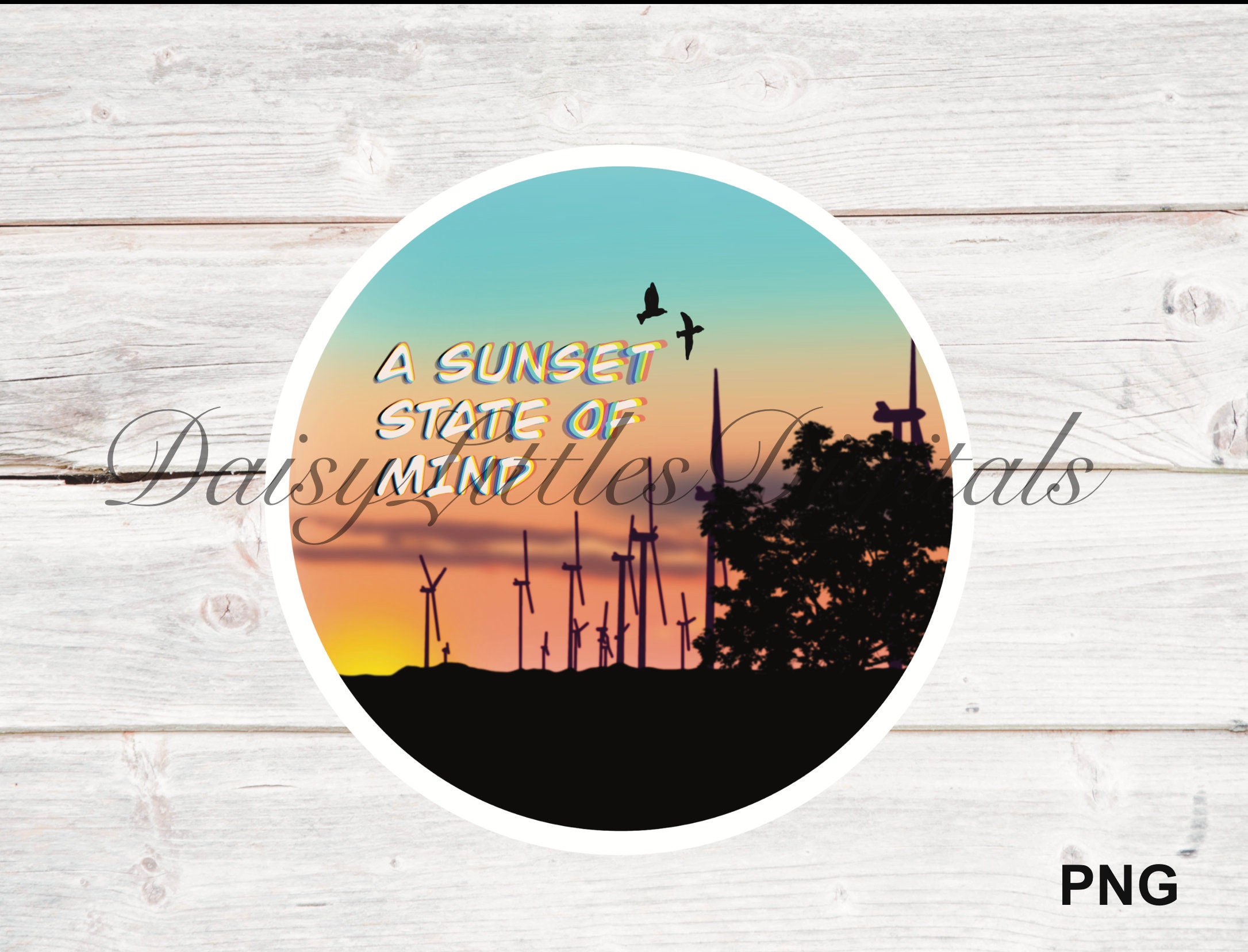 A Sunset State Of Mind PNG Datei Aufkleber Datei Digitale Etsy de