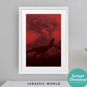 Jurrasic Park Movie Poster | Minimalist Poster | Jurassic Park Printable | Resizable Instant Download