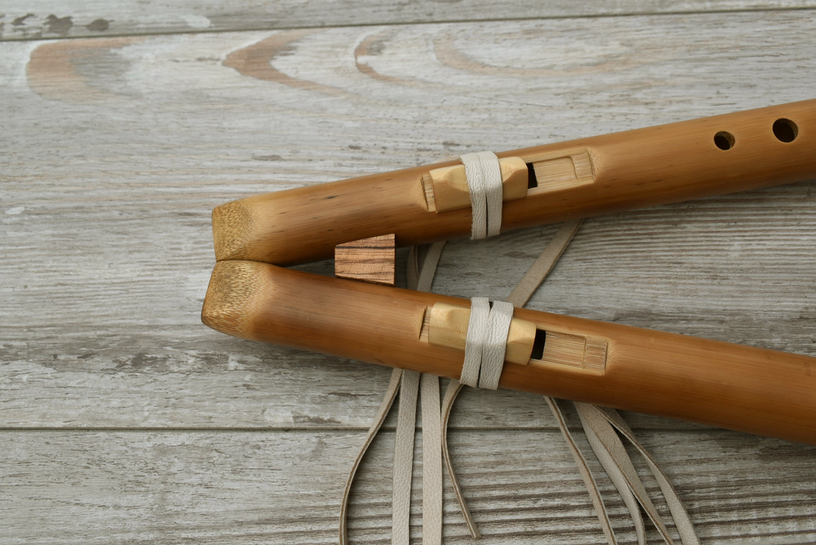 Double Flute of Bamboo Native American Style Key in E Etsy