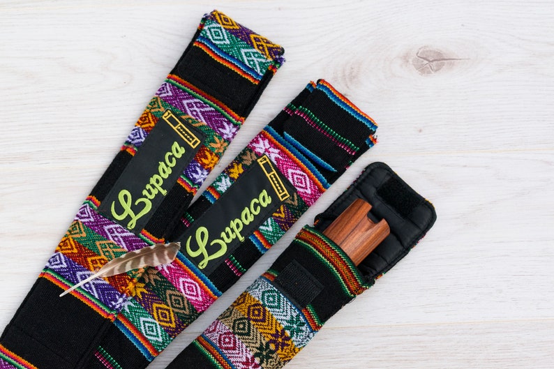 Quenacho Flute case made with peruvian cloth