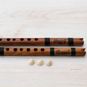 Quenilla Flutes - Kit Professional of flutes made in Jacaranda Wood and tuned in D (Re) and C (Do) 440 Hz or 432 Hz.