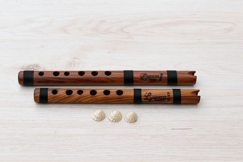 Quenilla Flutes - Kit Professional of flutes made in Jacaranda Wood and tuned in D (Re) and C (Do) 440 Hz or 432 Hz.