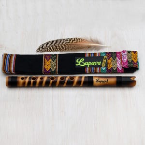 Flauta Quena Profissional ~ Queima Natural Decorativa ~ Chave em Sol