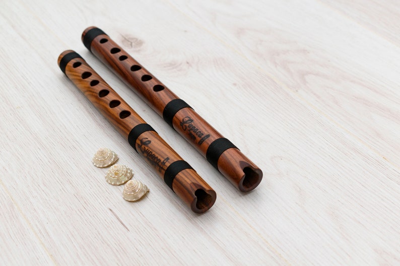 Quenilla Flutes Mouthpieces - Kit Professional of flutes made in Jacaranda Wood and tuned in D (Re) and C (Do) 440 Hz or 432 Hz.