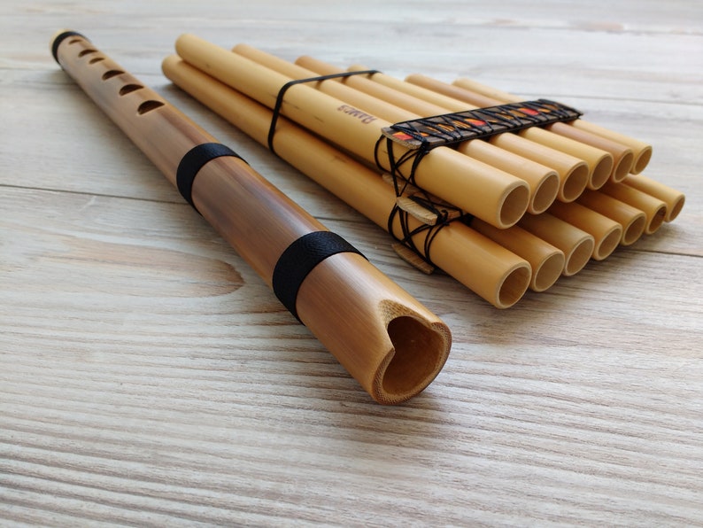 Kit of Flutes Quena & Zampoña Malta Etsy