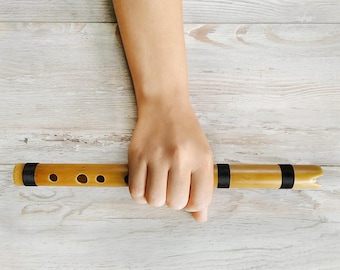 Flauta Quena Pequeña ~ hecha en Bambú ~ Tonalidad en Do ~ con estuche