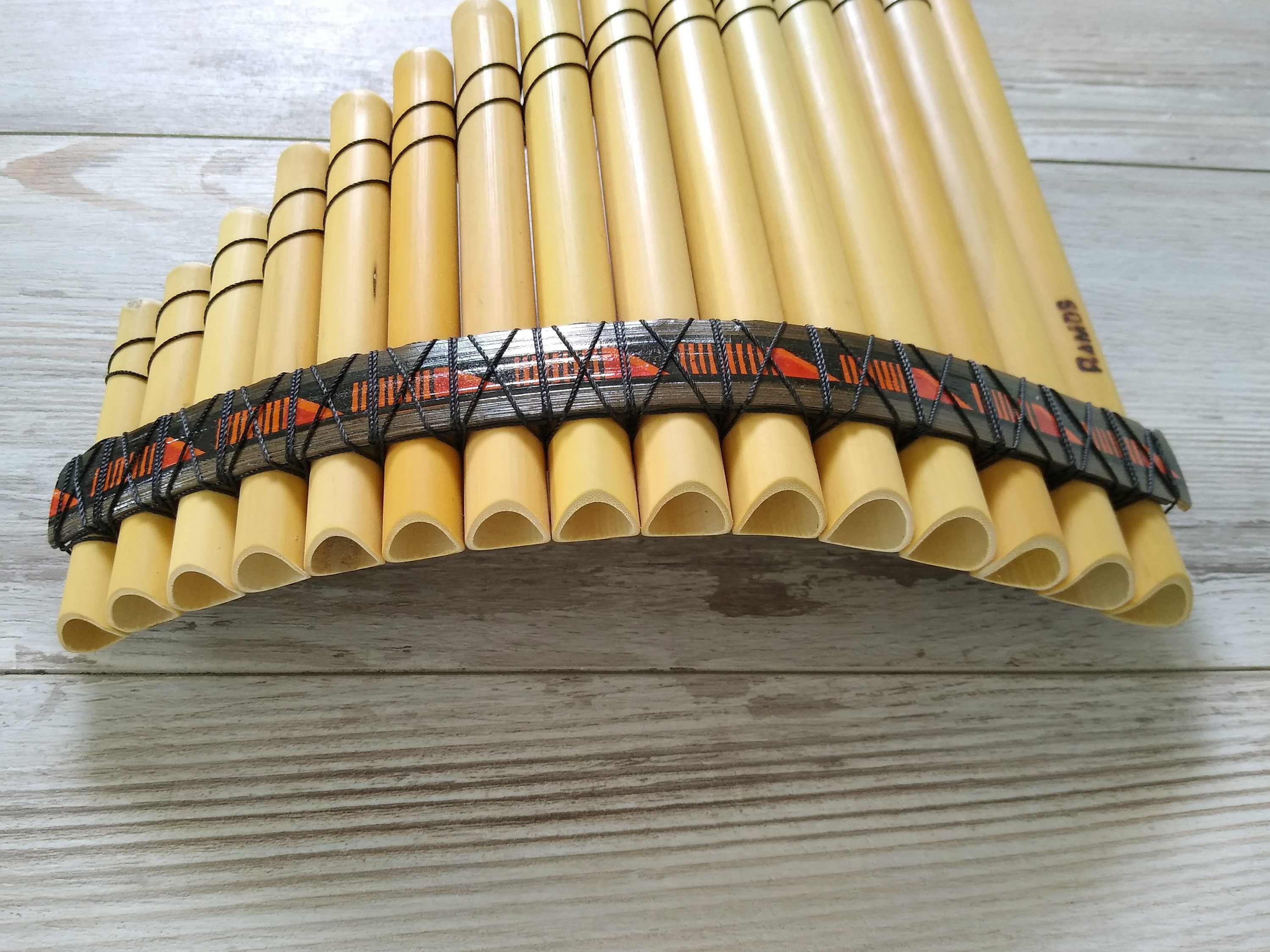 Panflute 15 Pipes Professional Bamboo Flute Etsy