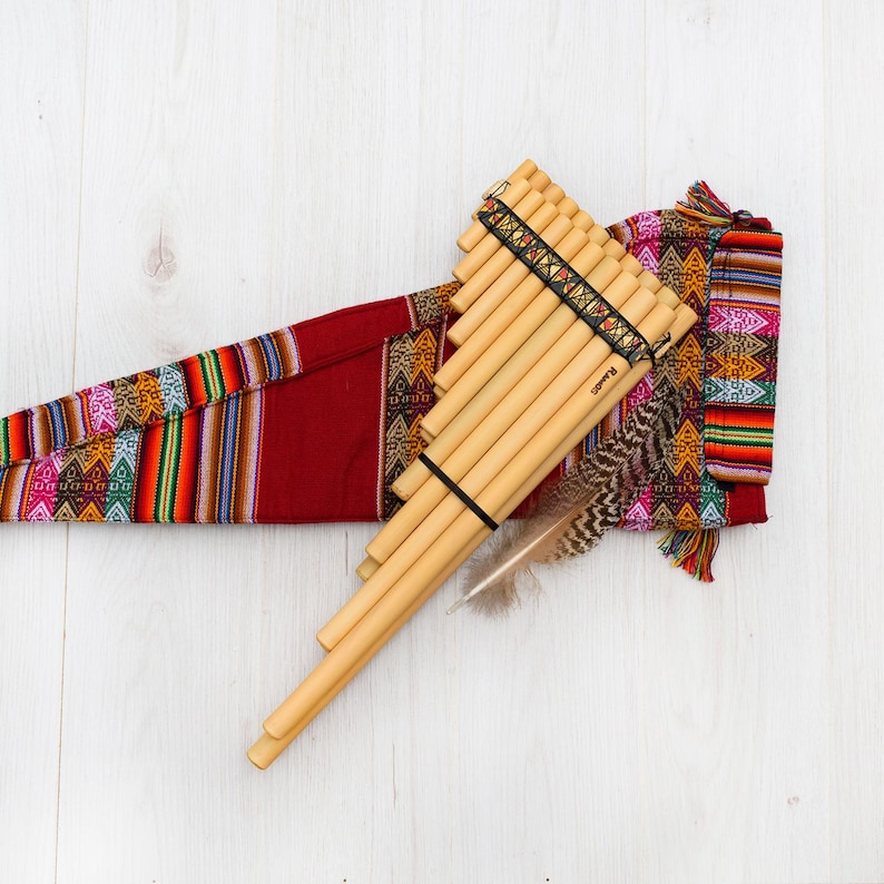 Andean Pan Flute ~ Zampoña Marimacha ~ Panpipe With Case for Meditation ...