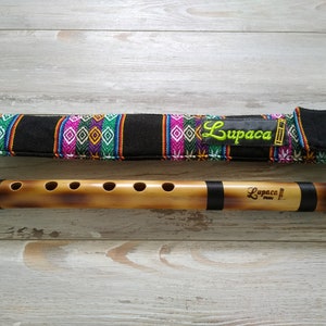 Quena Flute Professional in Bamboo ~ Natural Burned ~ Key in G