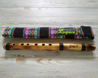 Quena Flute Professional in Bamboo ~ Natural Burned ~ Key in G