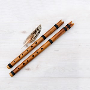 Kit of Andean Flutes ~ Bamboo Quenacho ~ Key in D & C
