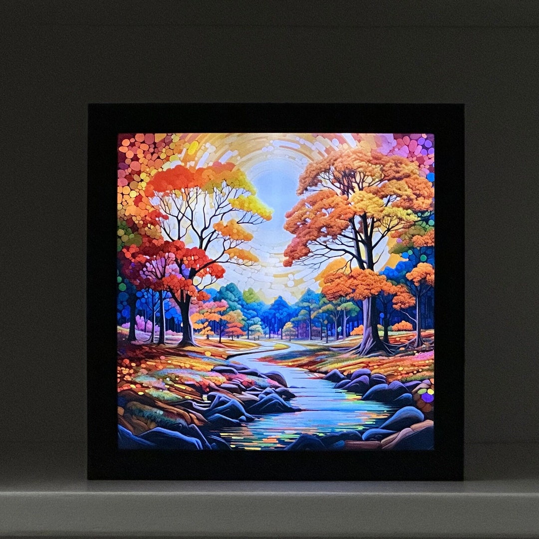 Light up Wall Decor Autumnal Leaves Halloween Indoor Etsy