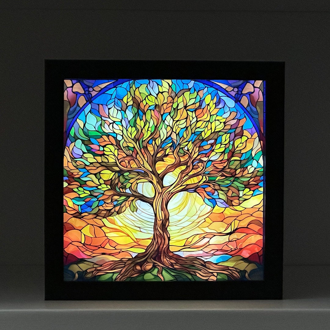 Illuminated Fall Decor, Tree of Life Light up Wall Decor, Halloween