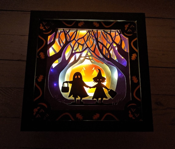 Autumn Luv Bright Art Light Box - Light Up Art Painting - Shadow Art Light  Box - Sunlight Shadow Art - Art Decor Lamp