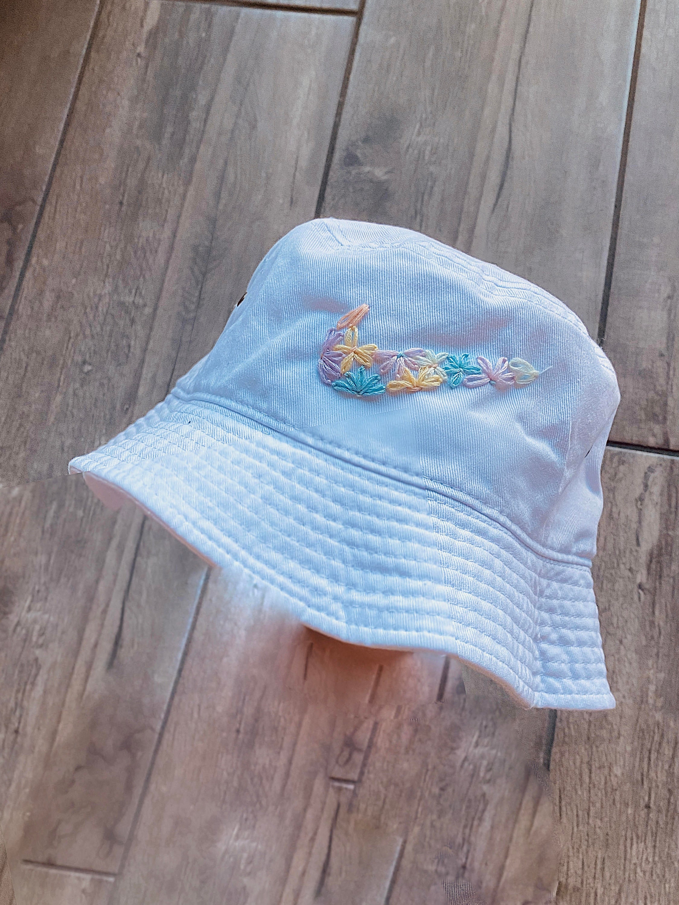Custom Hand Embroidered Flowers Check 