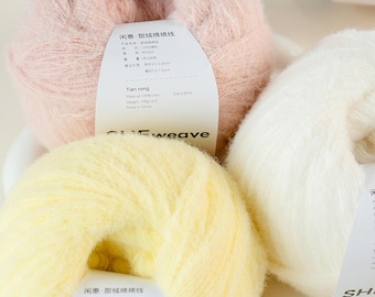 Soft Fluffy Nylon Yarn, 8 Strand Crochet Yarn for Scarves Hats Sweaters, 100g 2mm