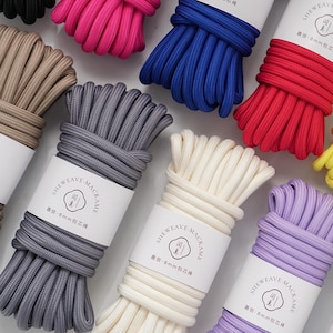 Cordon en macramé de 8 mm, corde tressée en polyester, cordon de bricolage pour sangle de téléphone, porte-clés, fabrication de lanières pour animaux de compagnie