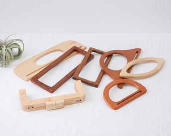 round wooden purse handles