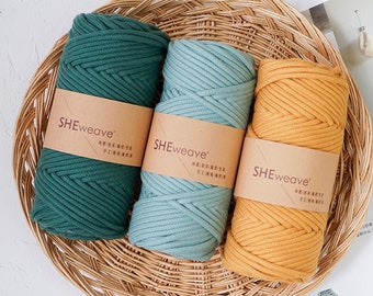 4 mm Makramee-Schnur - Baumwollseil für Handarbeiten, Stricken, Häkeln, Weben