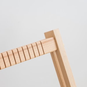 Large Beech Wood Weaving Loom Kit, Tapestry Frame, Lap Heddle Stand, Beginners DIY image 16
