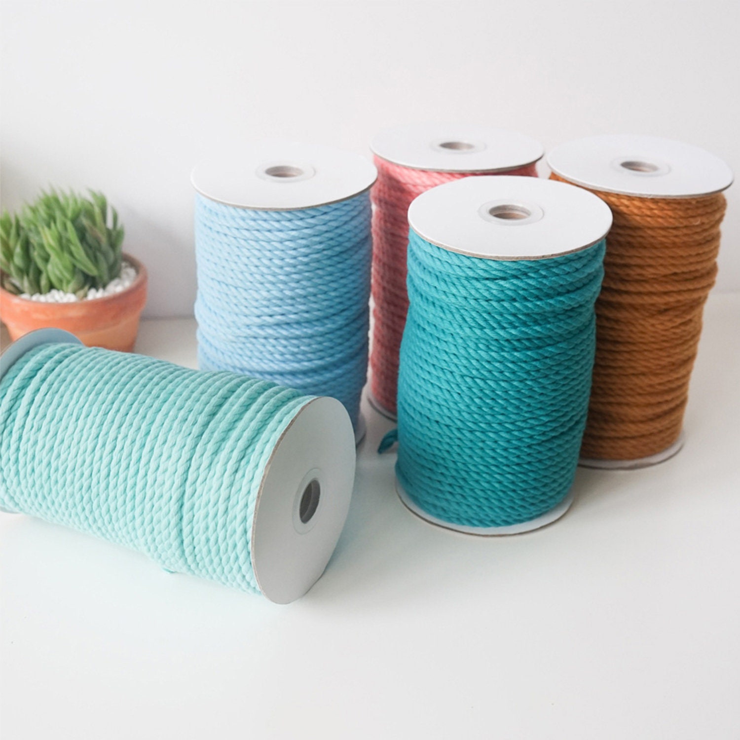 Macrame Cord 3Strand Twisted 5mm x 50mAbout 55yd macrame Etsy