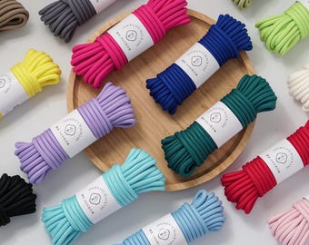 6mm Polyester Macrame Cord, Soft Braided Rope for DIY Crafts, Keychains, Lanyards