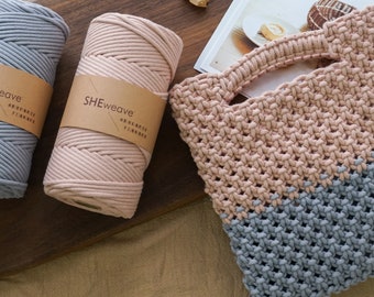 3mm Natural Cotton Macrame Cord, Soft Unbleached Rope for Crafts, Plant Hangers, Wall Hangings