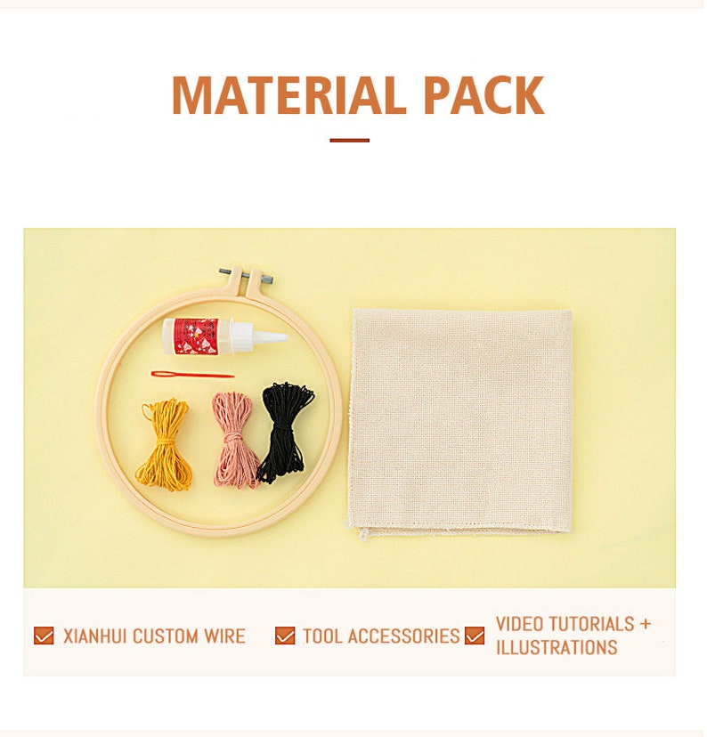 Children's Simple Drawing Embroidery Kit,parentchild Interaction