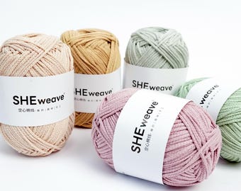 2mm Soft Cotton Braided Cord – Hollow Macrame Yarn for Crochet Bags, Wallets, DIY Crafts