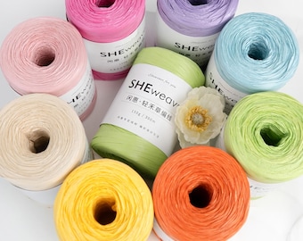 Raffia Style Crochet Yarn for Bags, Baskets, Fiber Art (Polypropylene)