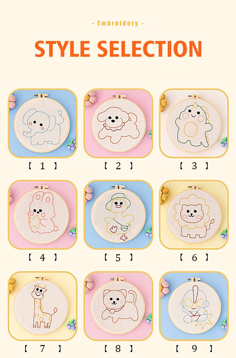 Children's Simple Drawing Embroidery Kit,parentchild Interaction