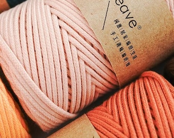 Weiche 3 mm Baumwollschnur für Makramee, Häkeln, Stricken, Weben, Taschenherstellung, DIY Handwerk