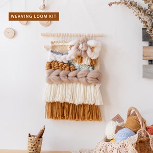 Weaving Loom Kit for Beginners ,Weaving Starter Pack,DIY Woven Wall Hanging Craft Kit,Craft Kit for Adults