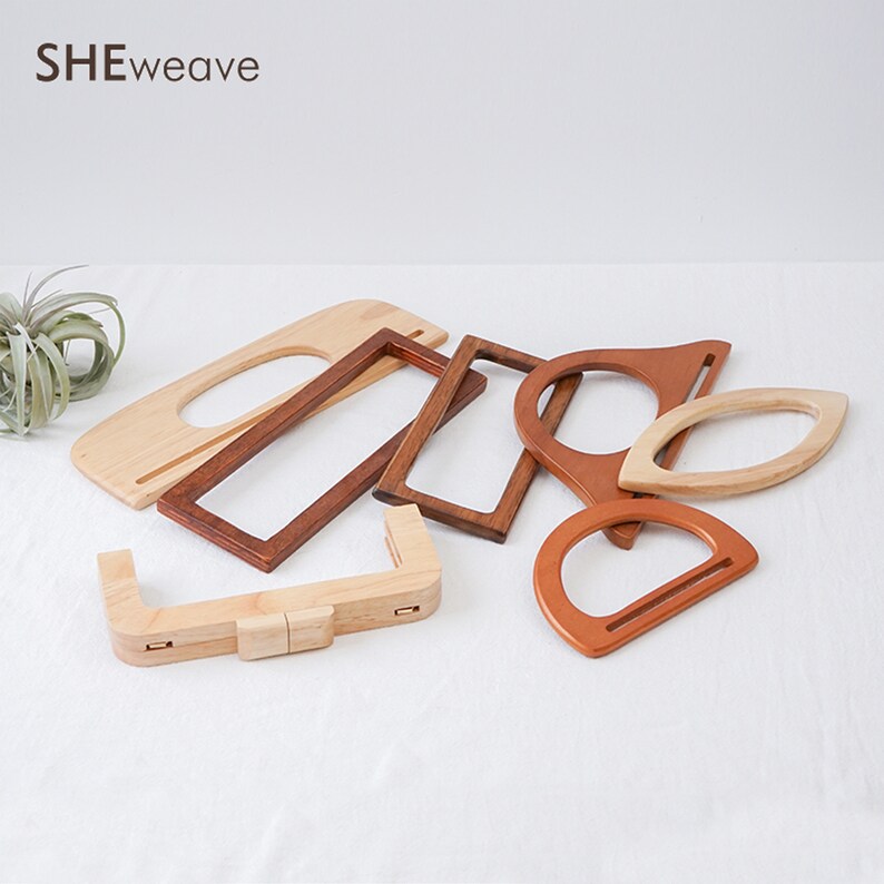 Wooden Handbag Handlesolid Wood Tote Bag Handle One Pairdiy Etsy