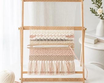 Large Beech Wood Weaving Loom for Tapestry Fiber Art Craft Projects
