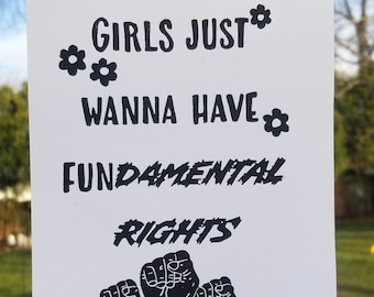 Fundamental Rights // Linoleum Relief Print