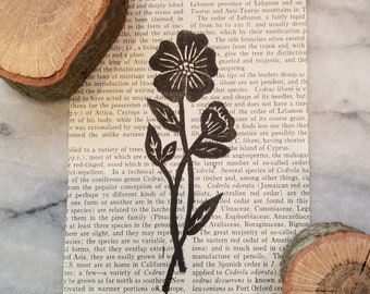 Simple Flower // Linoleum Relief Print