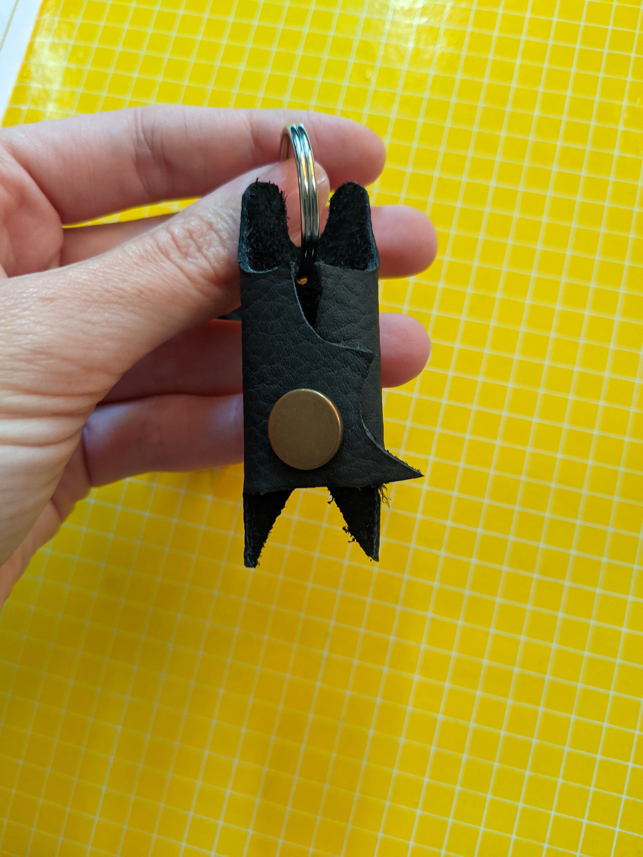 Bat Key Keeper | Leather Bat Key Holder | Black Leather Keychain - Etsy