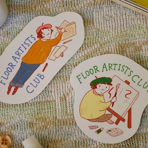 Artist Sticker | Floor Artist’s Club | Cute Little Artist