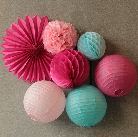 fluffy paper lanterns