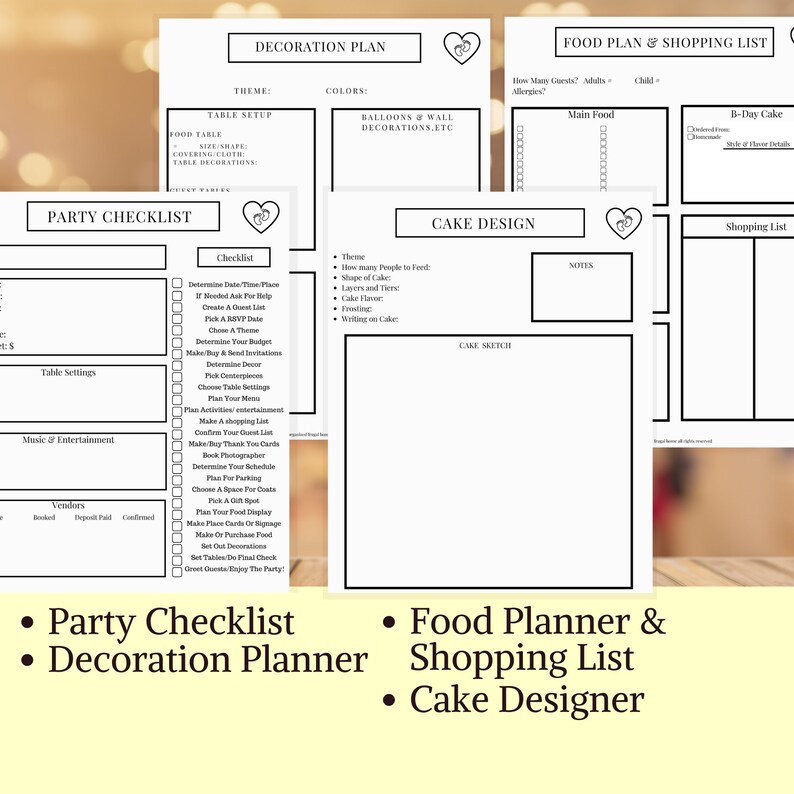 Baby Shower Planner Printable Event Planner Baby Shower Etsy