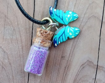 Fairy Dust Bottle Pendant Necklace / Customizable Jewelry / Personalized Jewelry / Fairy Inspired Jewelry