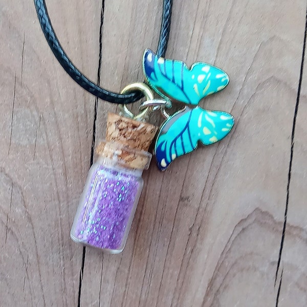 Fairy Dust Bottle Pendant Necklace / Customizable Jewelry / Personalized Jewelry / Fairy Inspired Jewelry