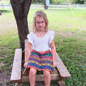 Tunic Style Girls Dress / Idlewild Crochet Dress / Children&#39;s Size 6