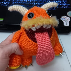 Mystery Amigurumi Monster Plushie / Handmade Crochet Mystery Creature Orange
