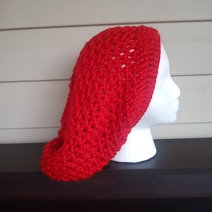 Adult Sized Crochet Slouchy Beanie / Handmade Unisex Winter Hat / Christmas Gift Ideas for Men and Women