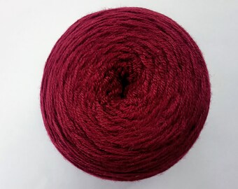 Knitting Afghan Macram\u00e9 Wool /& Acrylic Yarn; Worsted Cranberry Red Yarn; Crocheting Aran