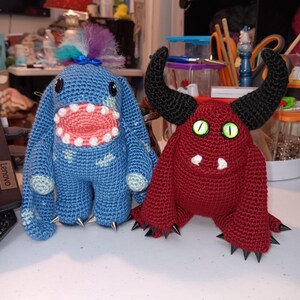 Mystery Amigurumi Monster Plushie / Handmade Crochet Mystery Creature Red
