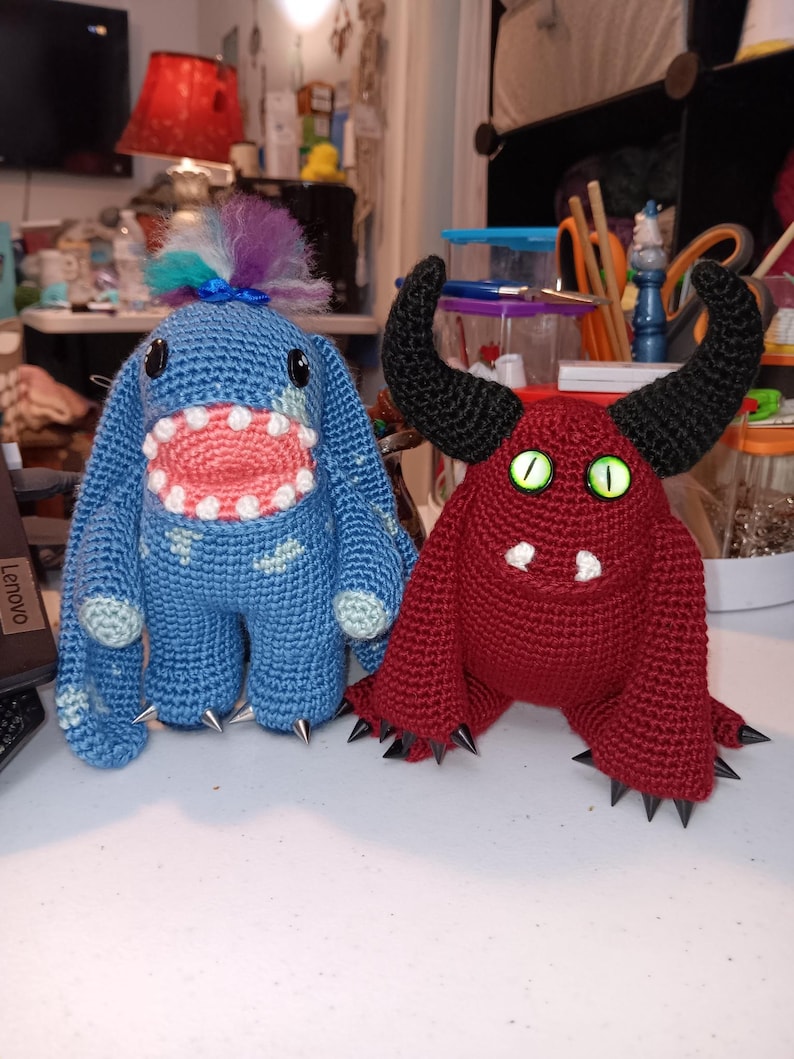Mystery Amigurumi Monster Plushie / Handmade Crochet Mystery Creature Red