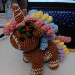 Christmas Gingerbread Unicorn Toy image 5